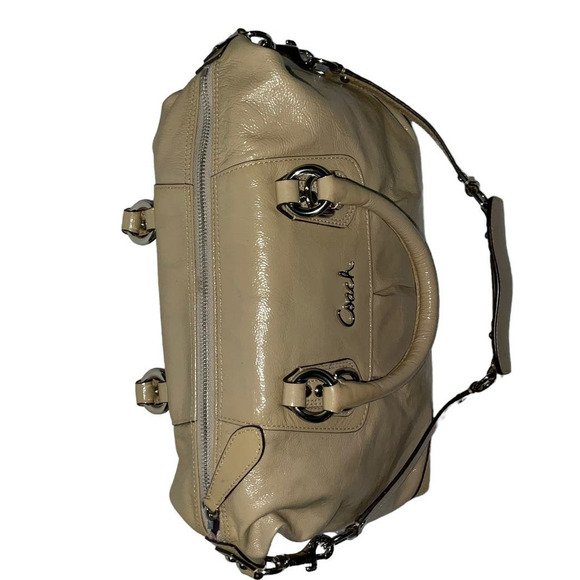 COACH ASHLEY CROSSBODY BEIGE METALLIC SATCHEL BAG F15447 - Picture 13 of 14